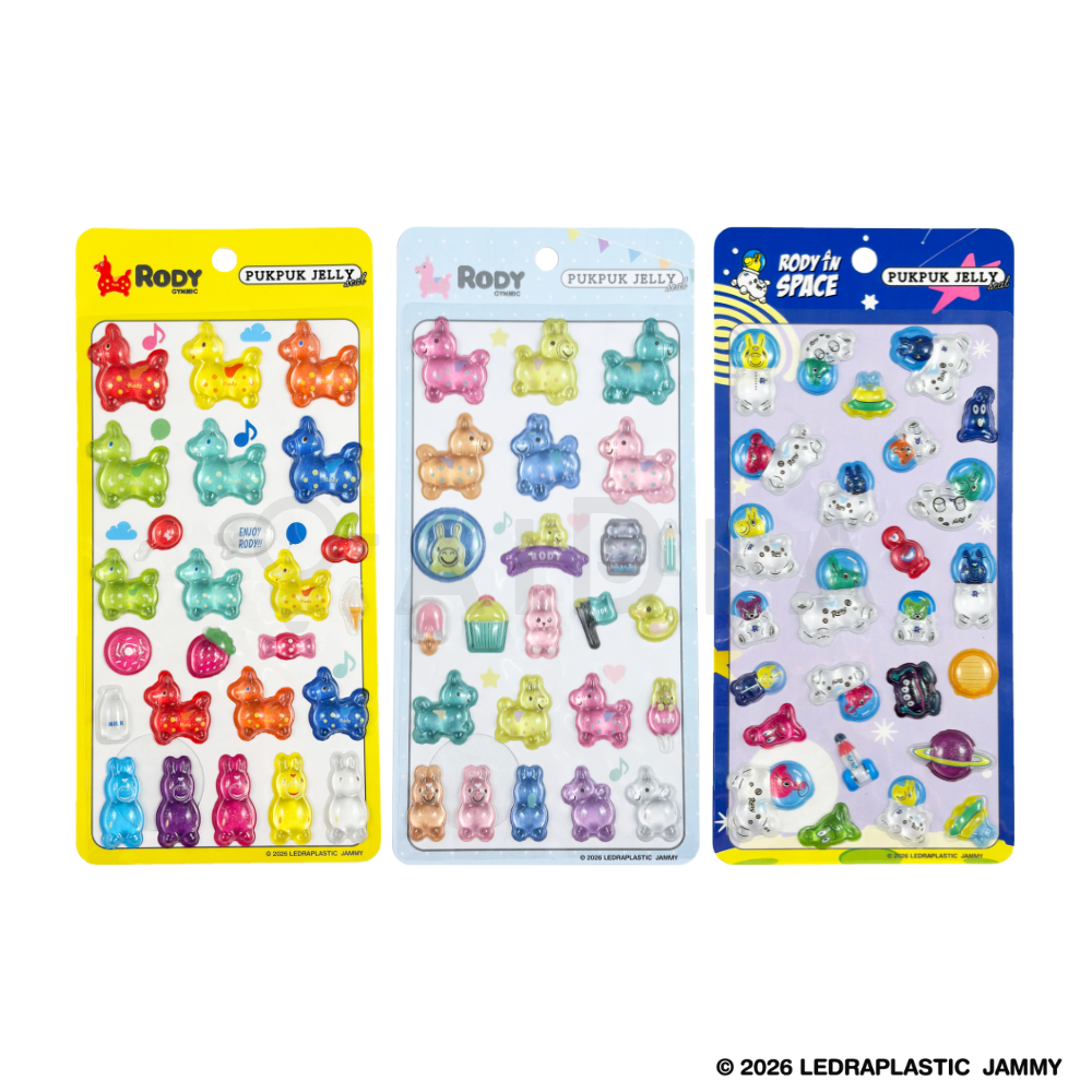 ぷくぷくジェリーシール ロディ第1弾 3種セット – 株式会社アイデア
