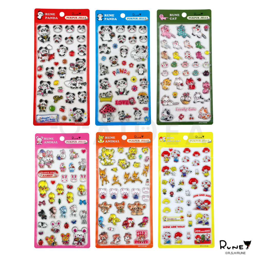 ぷくぷくジェリーシール 内藤ルネ 6種セットA – 株式会社アイデア