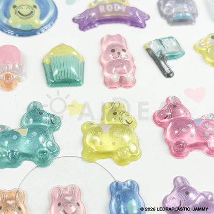 【4月発売新商品】ぷくぷくジェリーシール　ロディ　3種セット