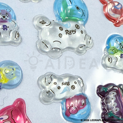【4月発売新商品】ぷくぷくジェリーシール　ロディ　3種セット