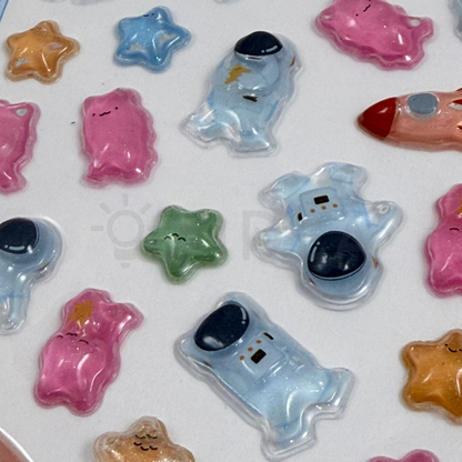 ぷくぷくジェリーシール　宇宙のなかまたち　３種セット