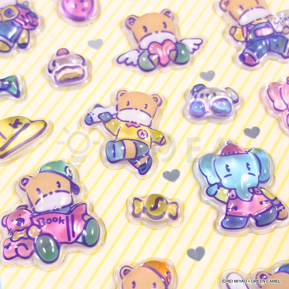 ぷくぷくジェリーシール　きどりっこ　2種セット